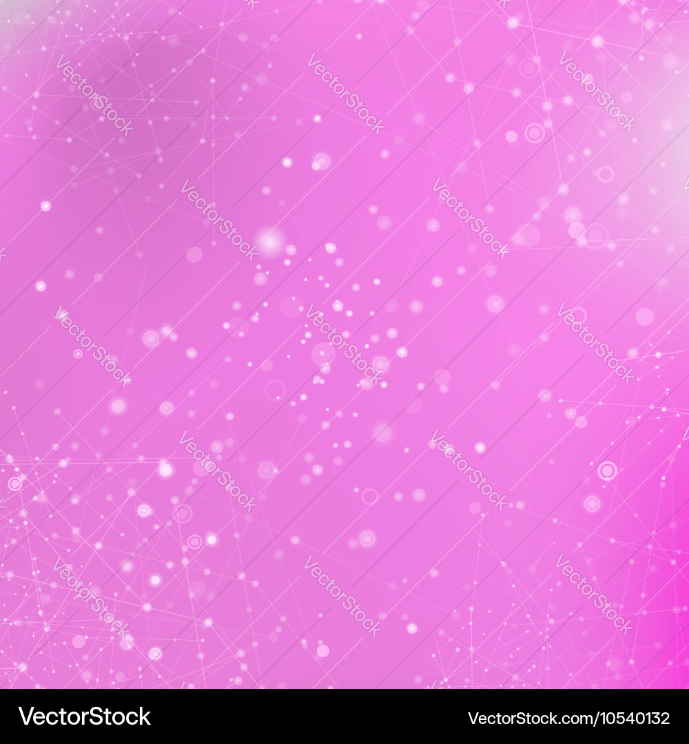 Pink technology background with particle vector image