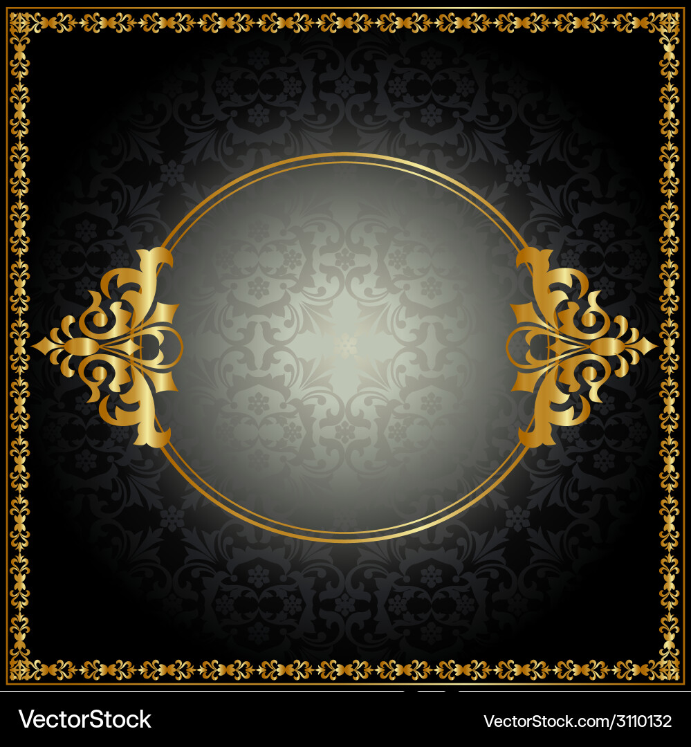 Royal pattern with frame vector image