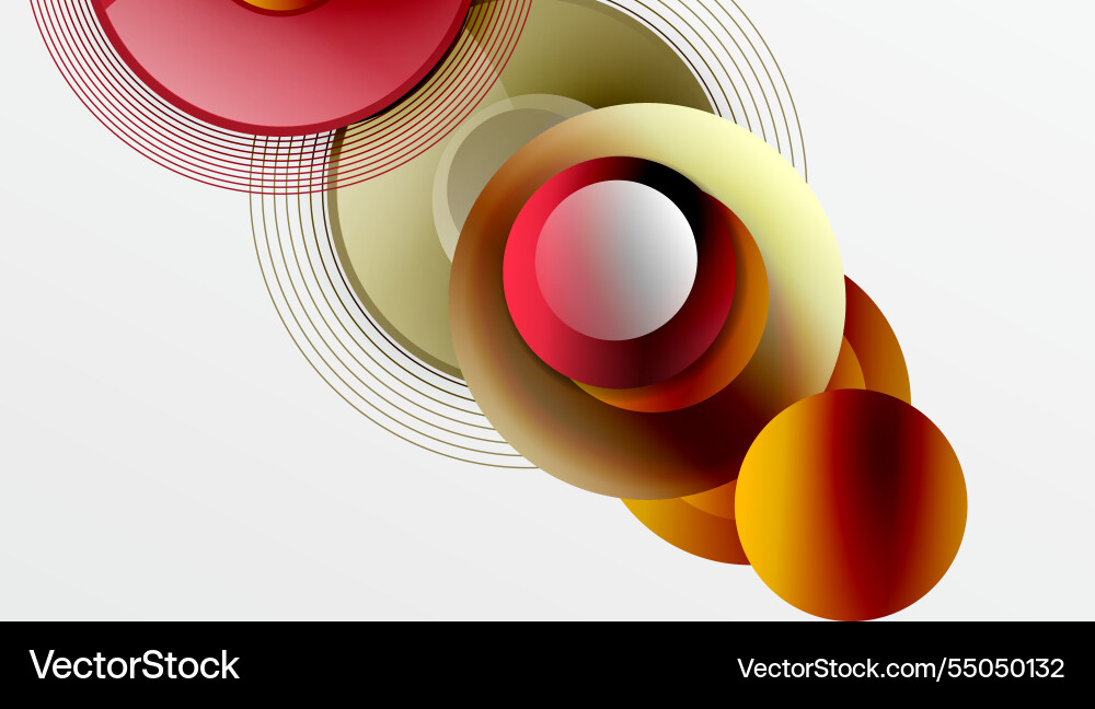 Sleek with overlapping circles in vibrant Sleek with overlapping circles in vibrant vector image