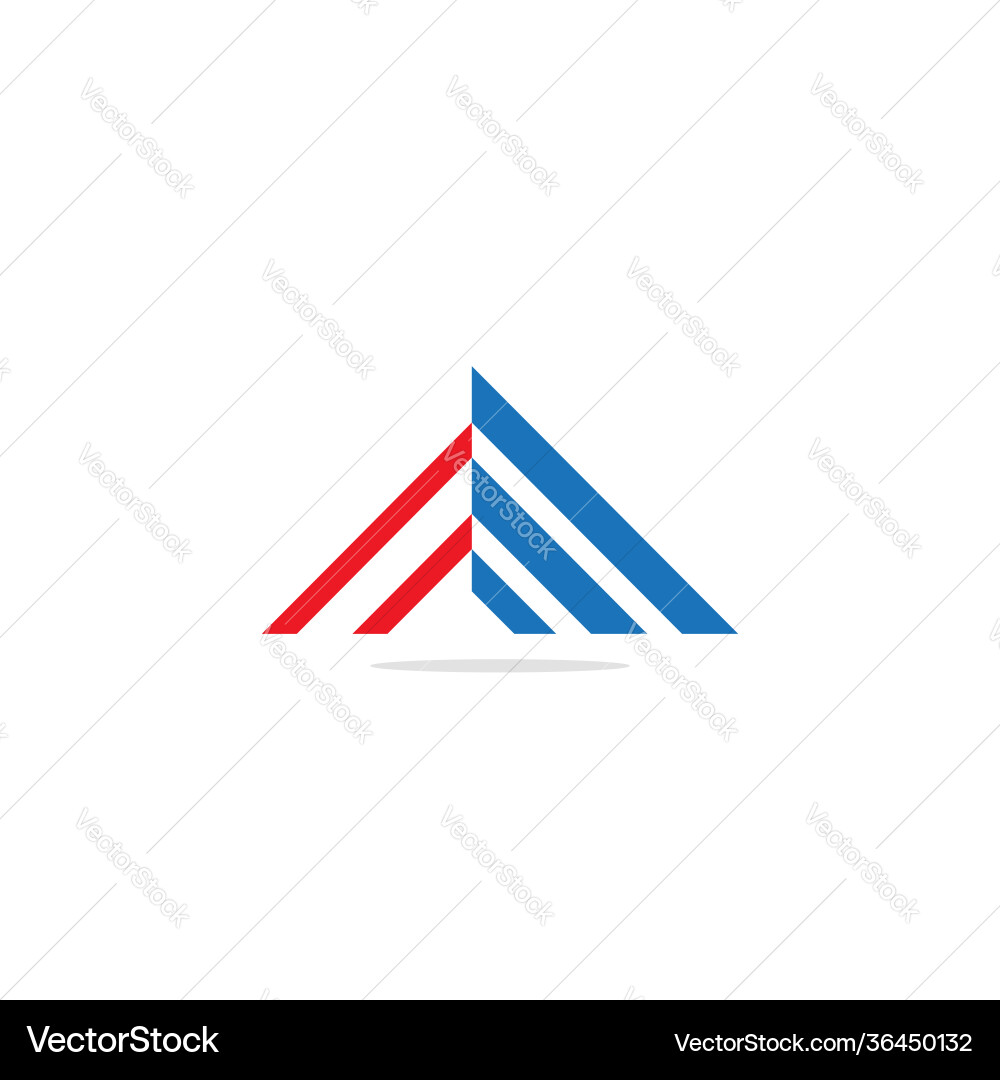 Triangle line colored logo Royalty Free Vector Image