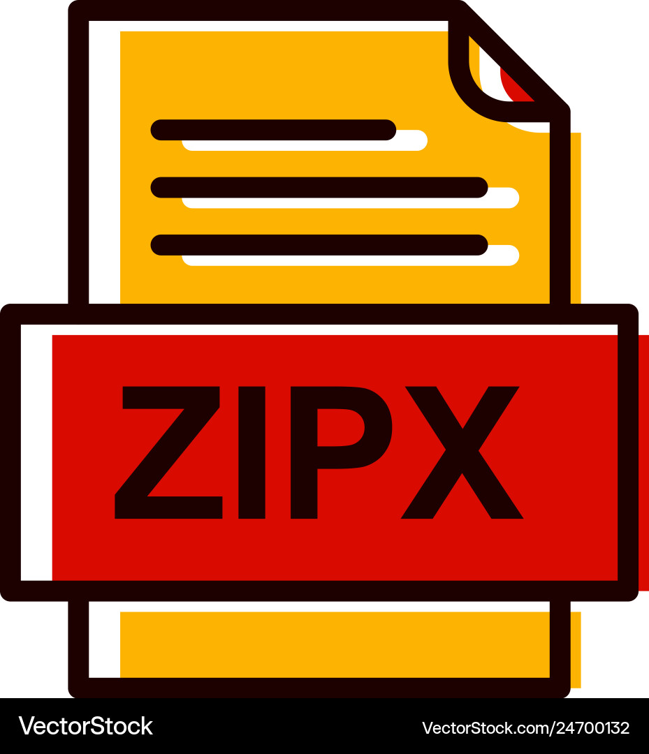 Zipx file document icon vector image