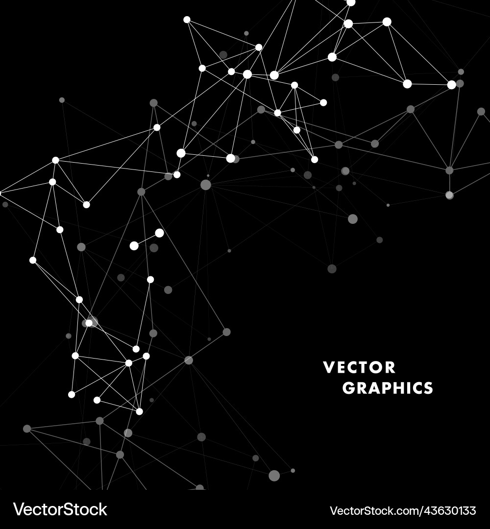 Abstract connecting dots and lines molecular data Abstract connecting dots and lines molecular data vector image