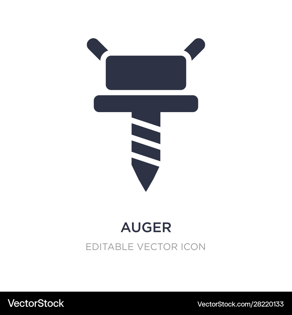 Auger icon on white background simple element Auger icon on white background simple element vector image
