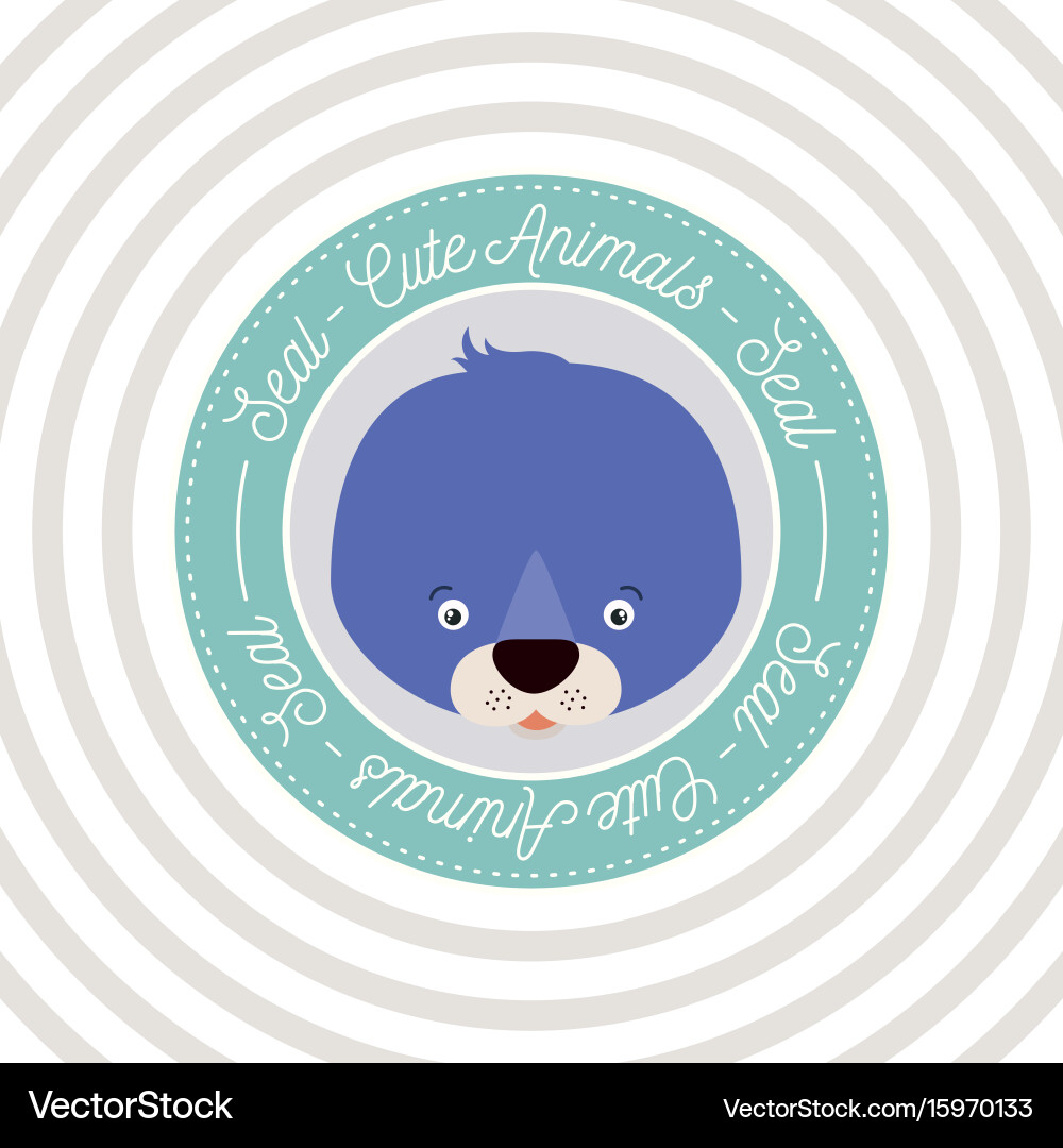Circular background with color frame decorative vector image