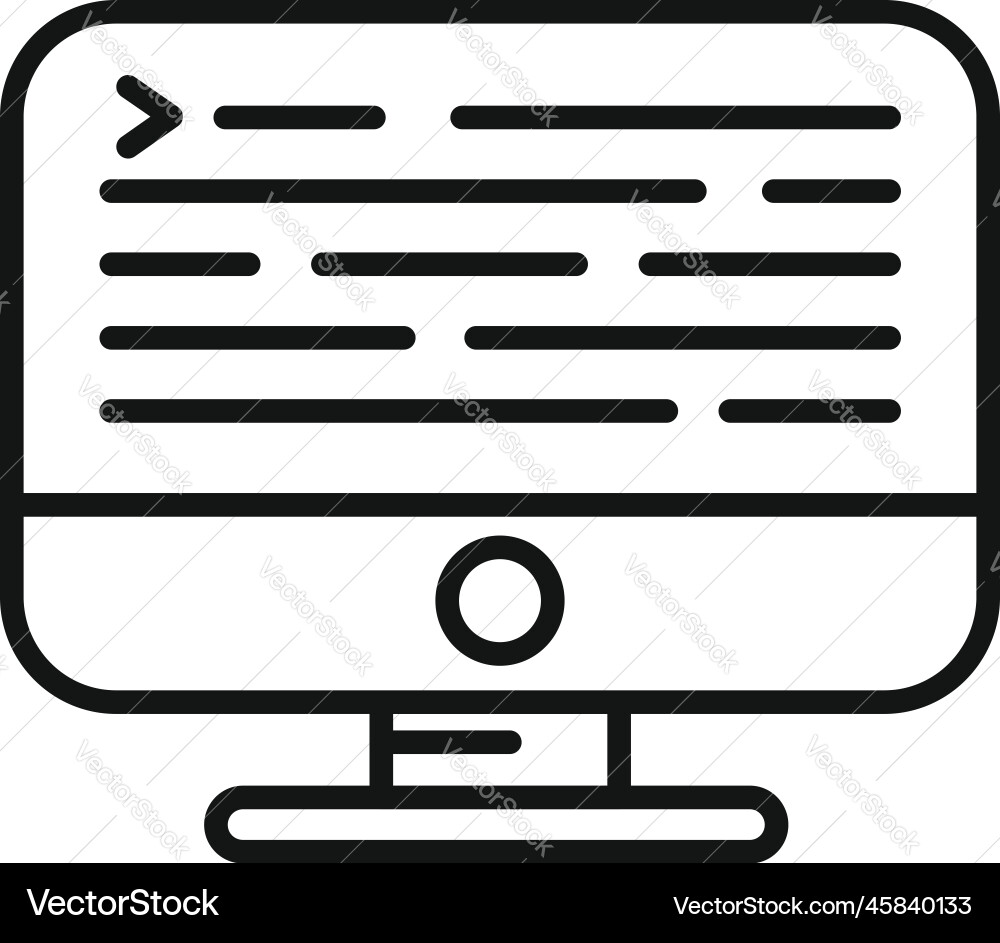 Computer fraud icon outline virus error Computer fraud icon outline virus error vector image