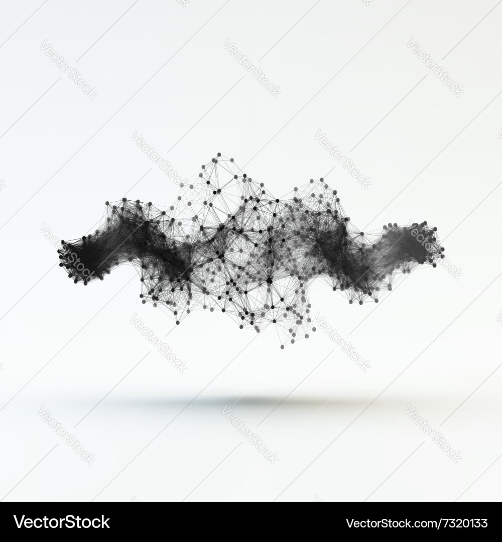 Connection structure wireframe Vector Image