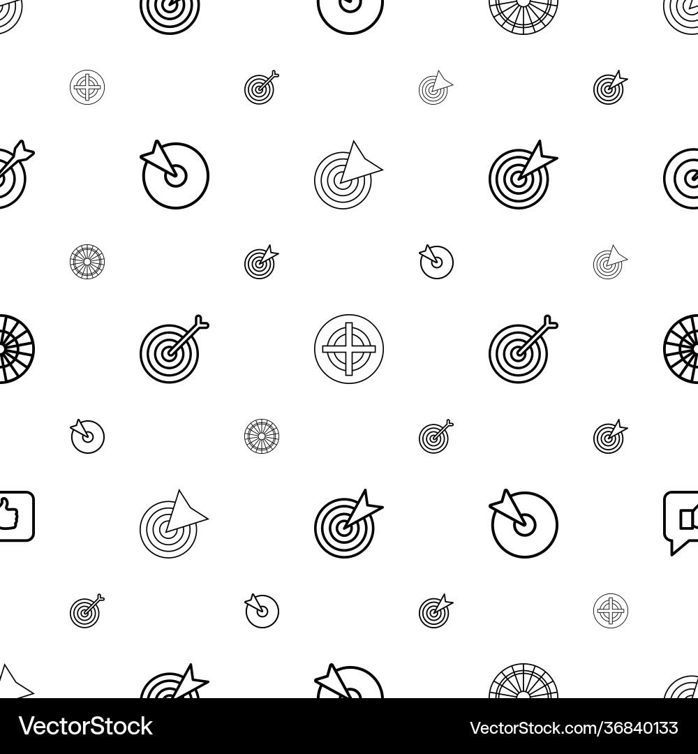 Dartboard icons pattern seamless white background vector image