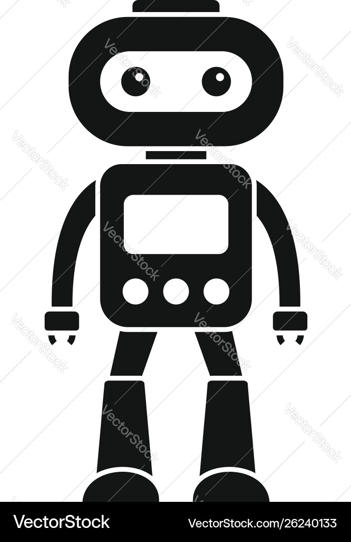 Electronic robot icon simple style Electronic robot icon simple style vector image