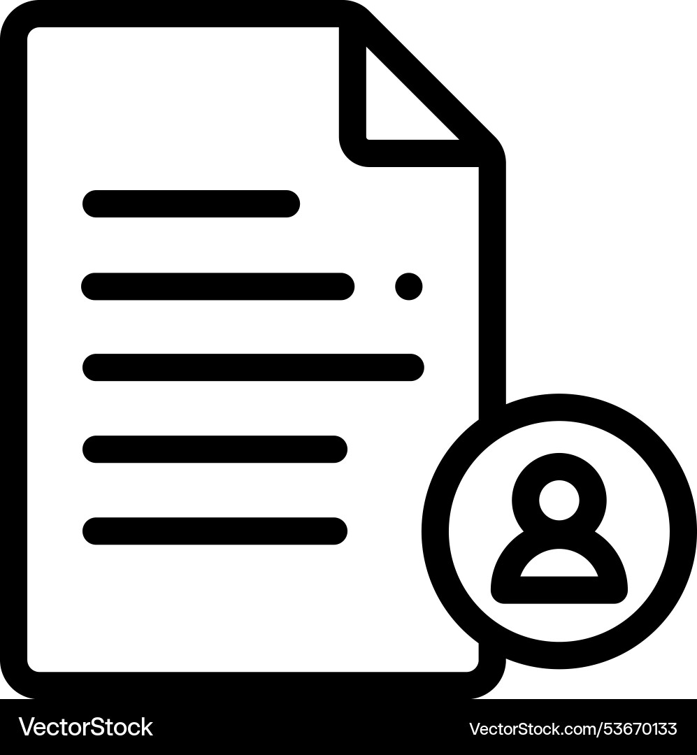 File icon thin linear style design isolated File icon thin linear style design isolated vector image