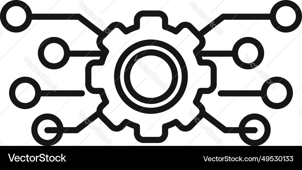 Gear api structure icon outline hosting Gear api structure icon outline hosting vector image