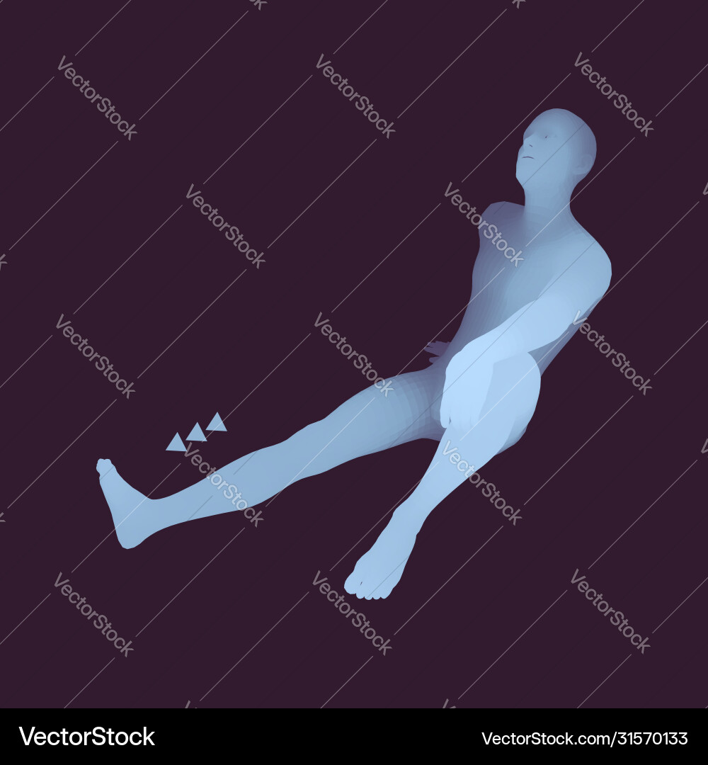 Man in a thinker pose 3d model business Man in a thinker pose 3d model business vector image