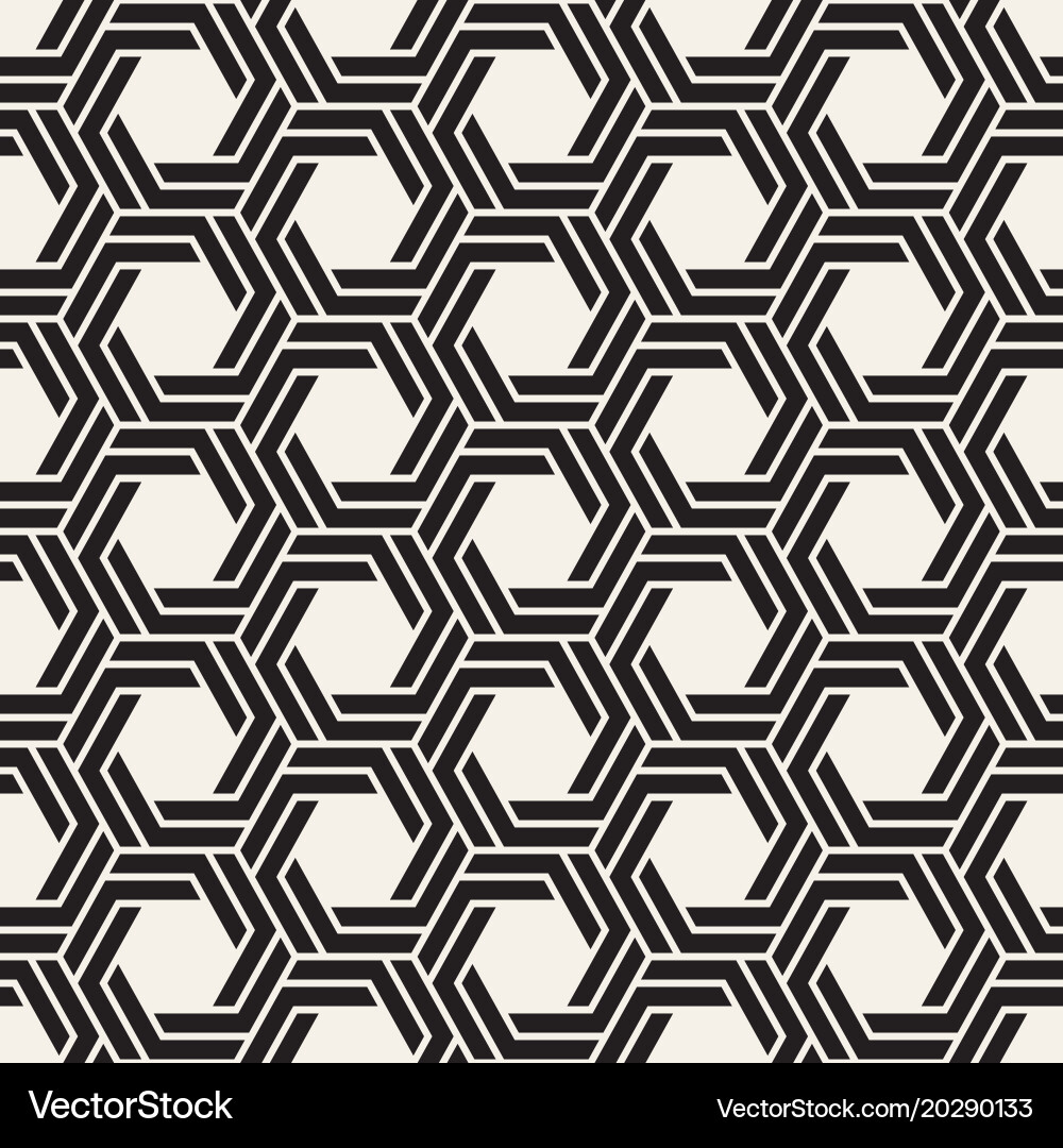 Modern Hexagonal Stripe Pattern Vector Image