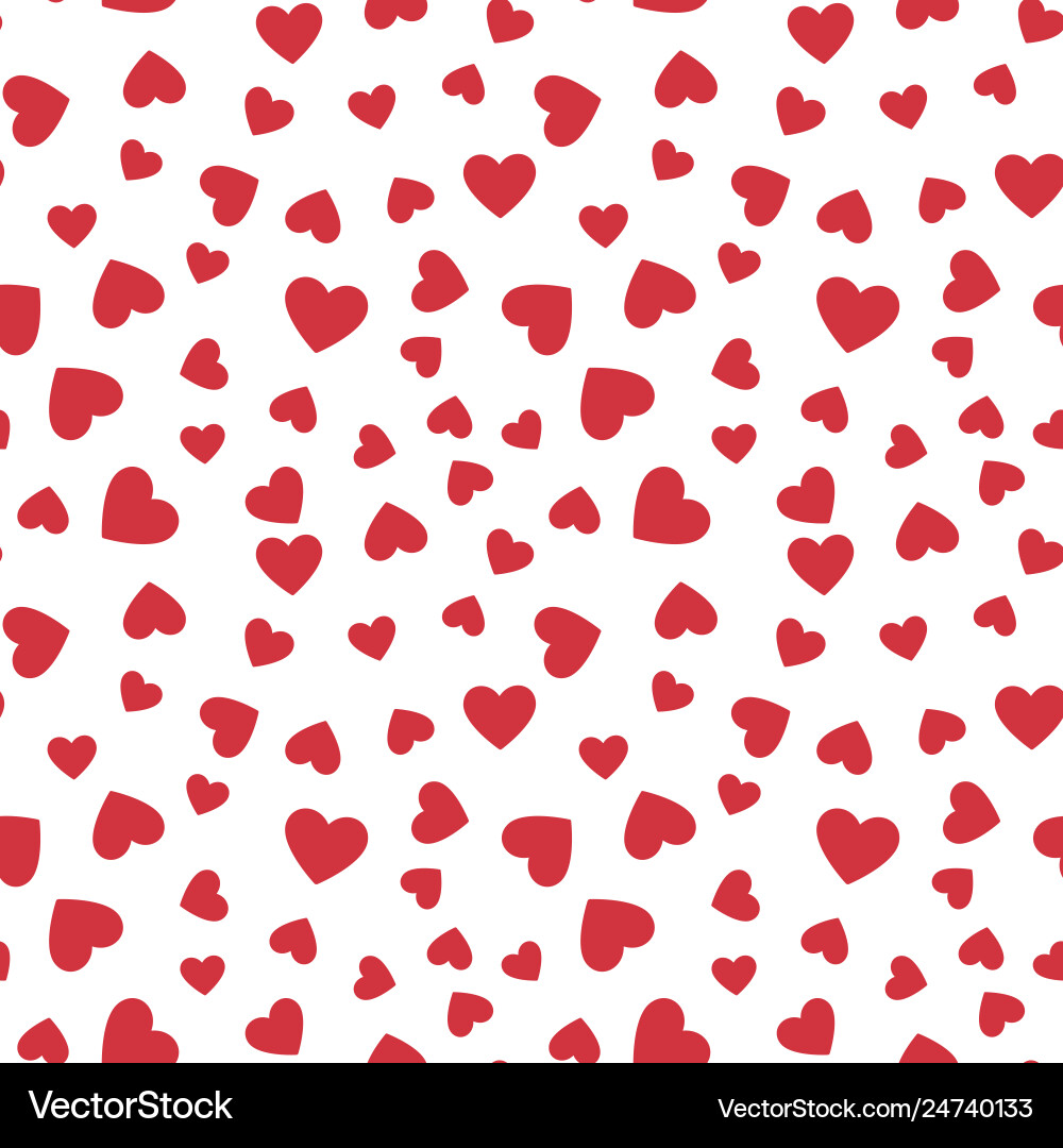 Red hearts seamless pattern love concept Red hearts seamless pattern love concept vector image