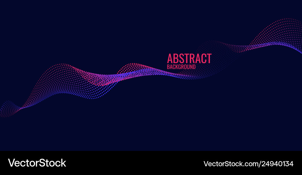 Abstract background with dynamic waves Vector Image