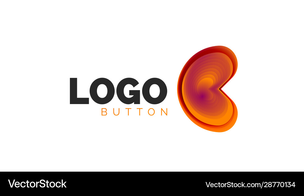 Abstract round shape logo template minimal Abstract round shape logo template minimal vector image
