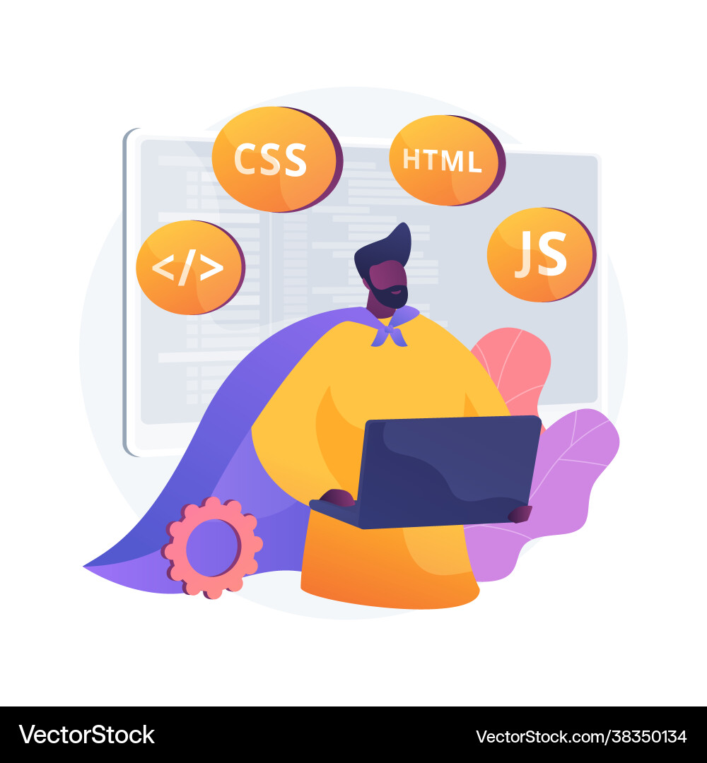 Advanced computer skills abstract concept Advanced computer skills abstract concept vector image
