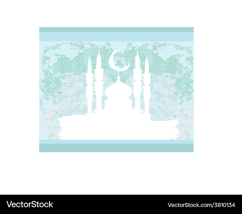 Artistic pattern background with mosque vector image