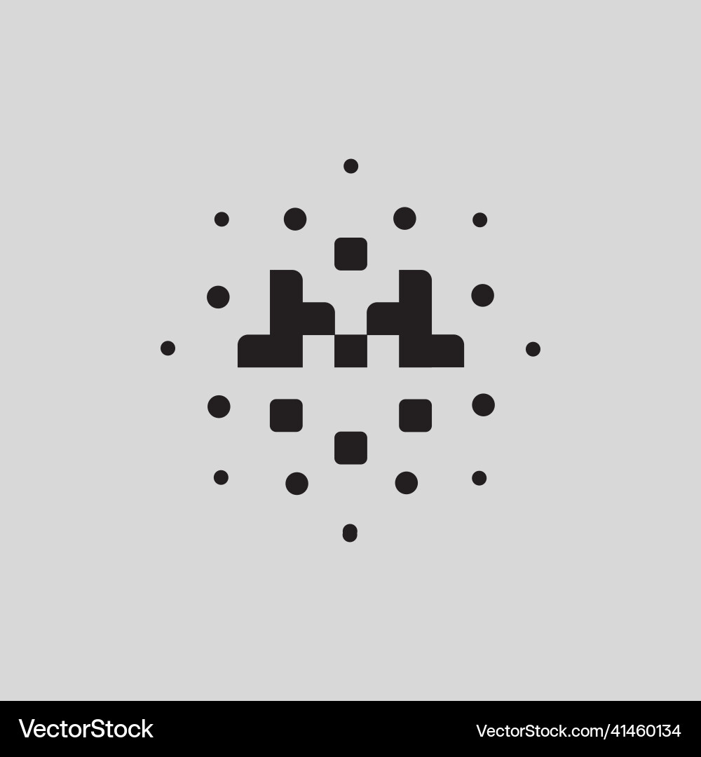 Bit M Technology Icon Vector Image
