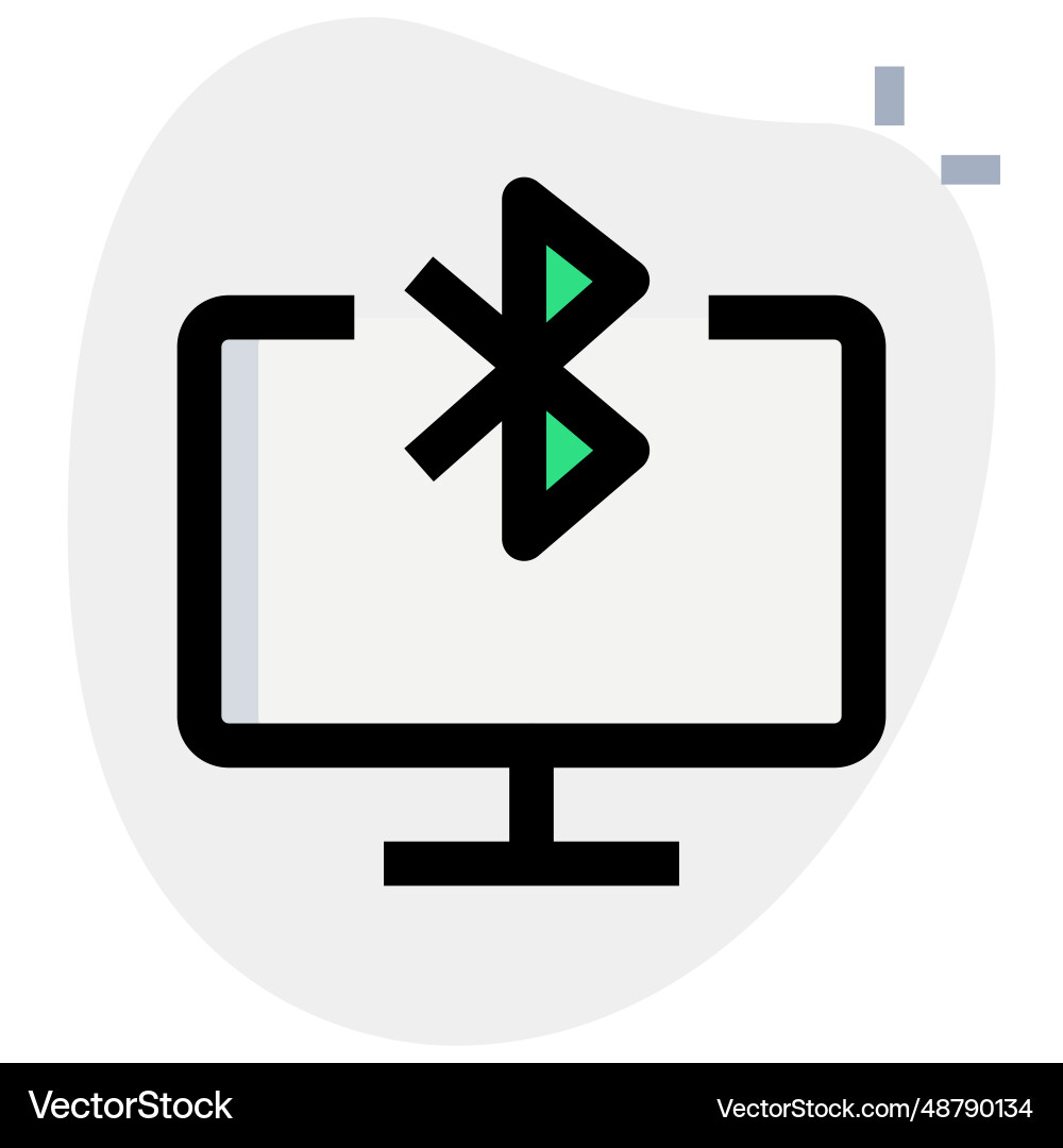 Bluetooth option activated in desktop vector image