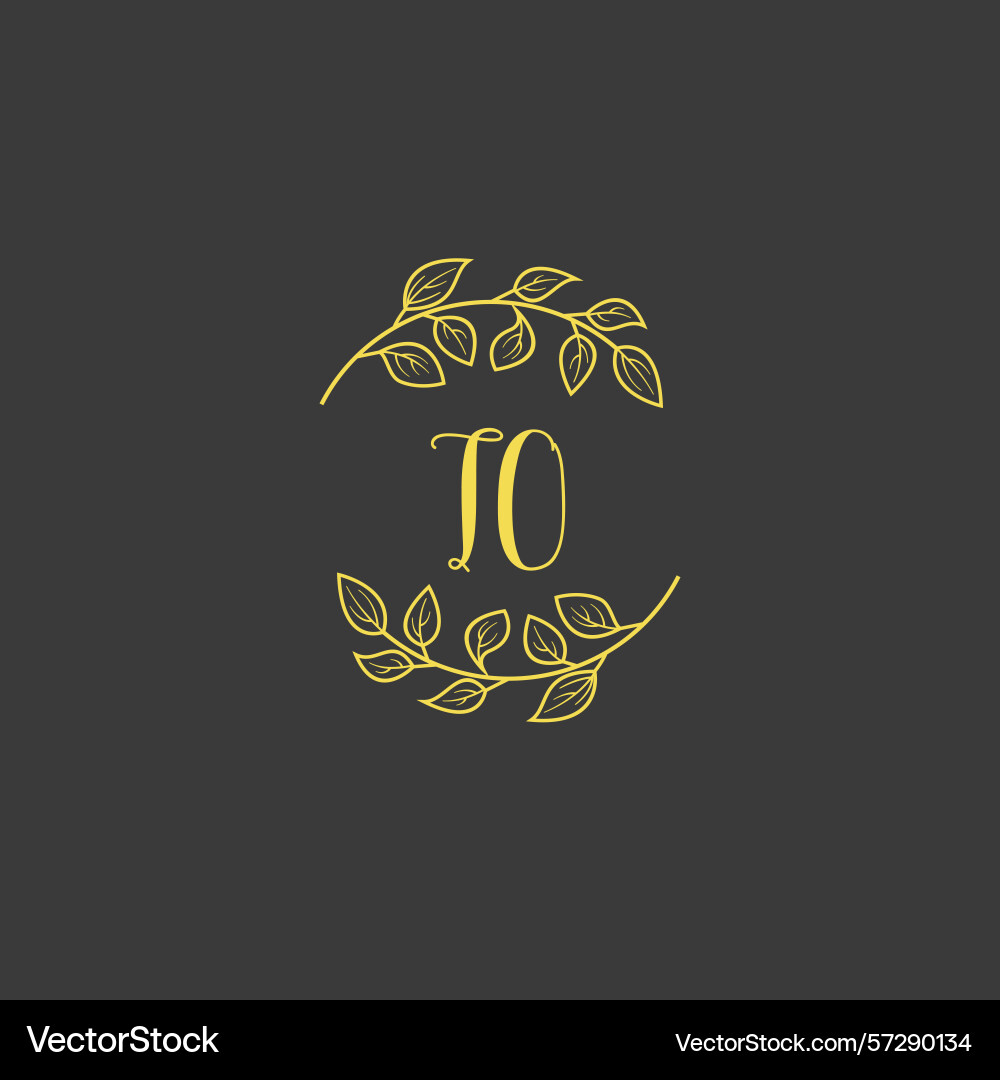 Botanical monogram logos with initial Botanical monogram logos with initial Vector Image