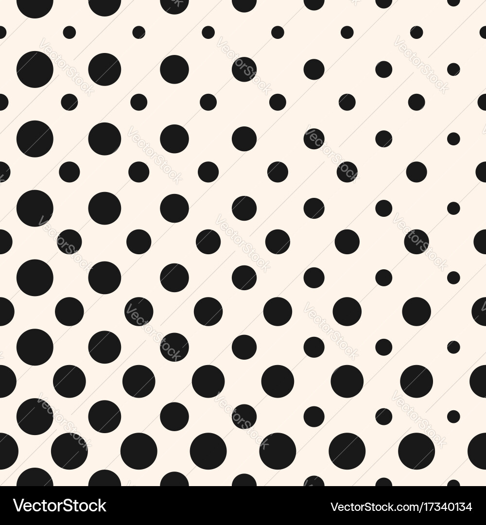 Diagonal halftone dots seamless pattern circles vector image