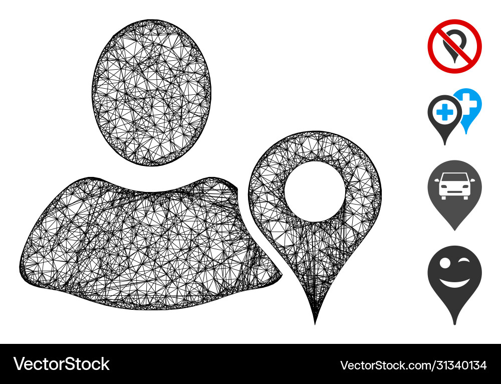 Geo targeting web mesh Geo targeting web mesh vector image