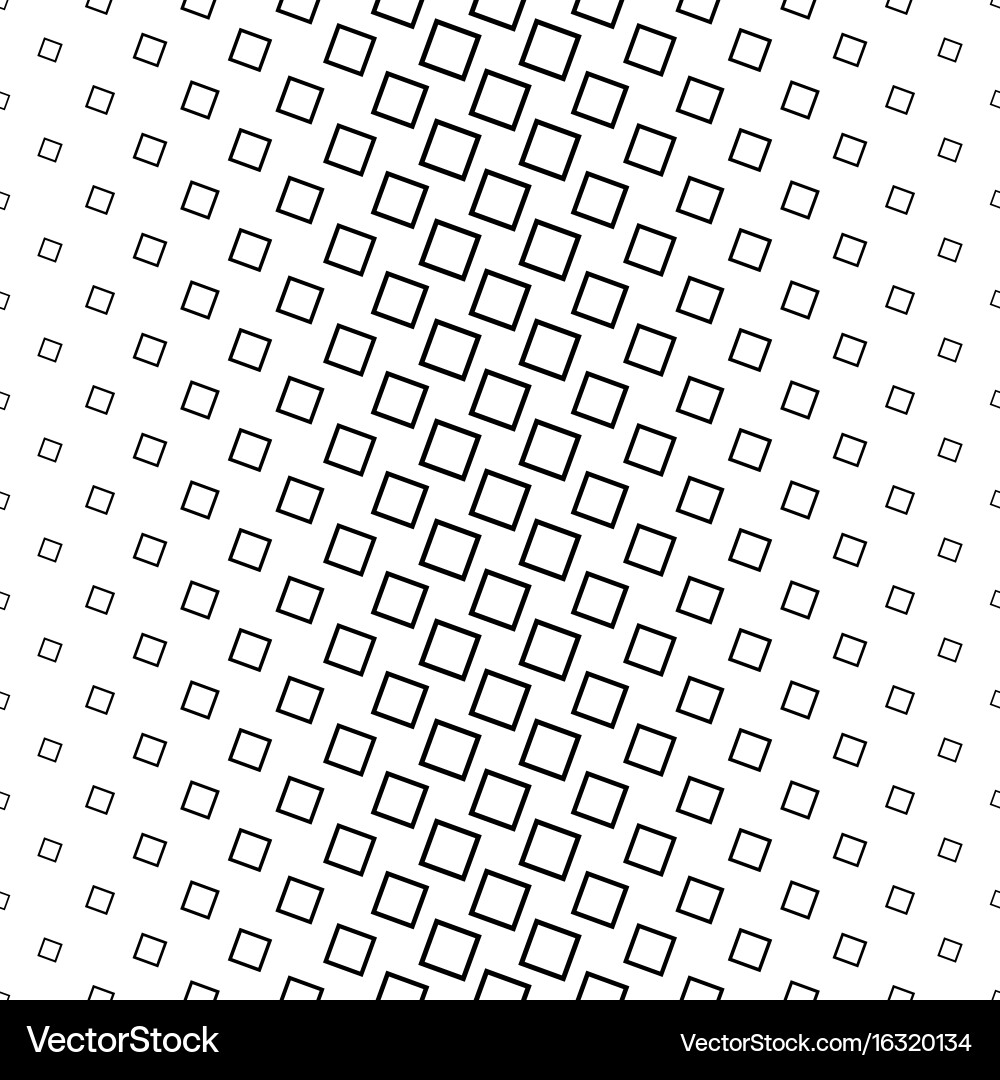 Monochrome square pattern background vector image