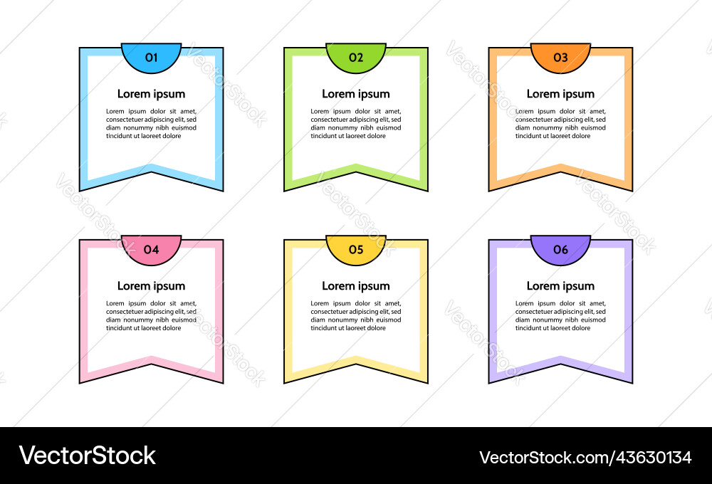 Numbers 5 options or steps process index Numbers 5 options or steps process index vector image