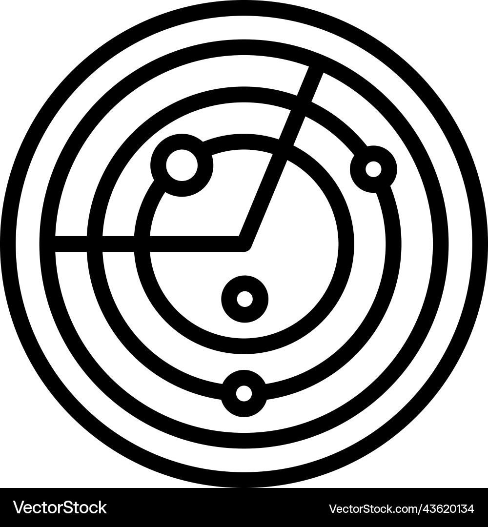 Radar icon location map and navigation vector image