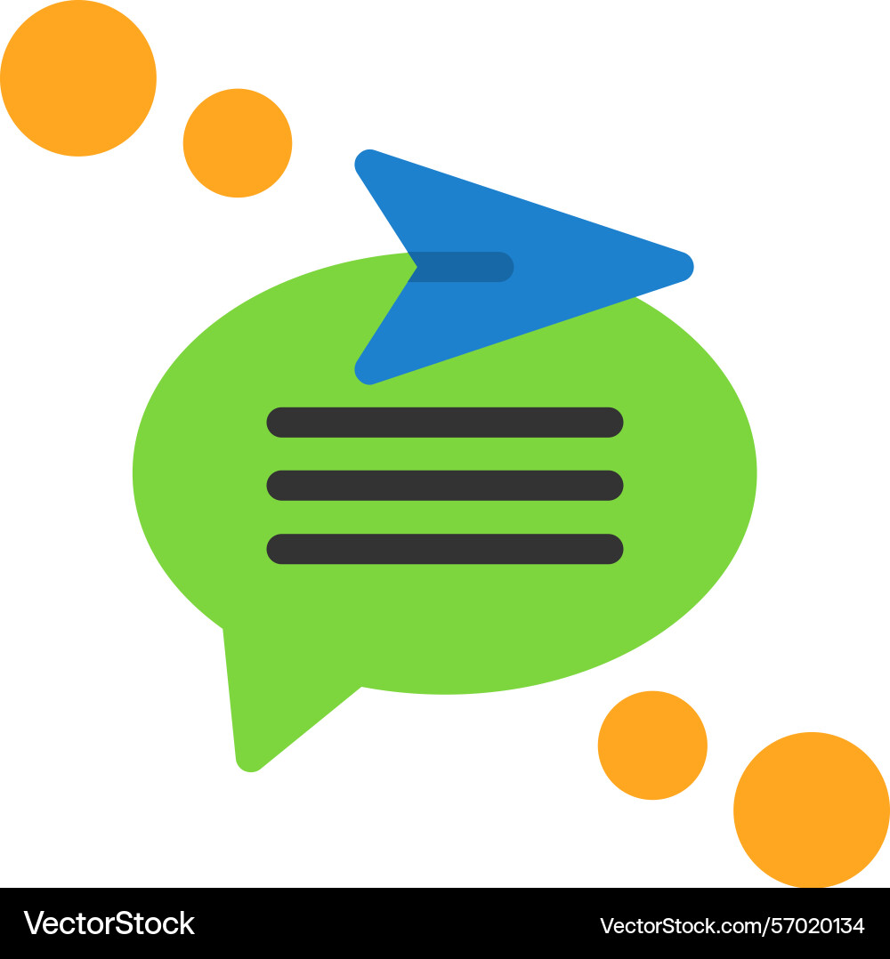 Send message flat style icon design Vector Image