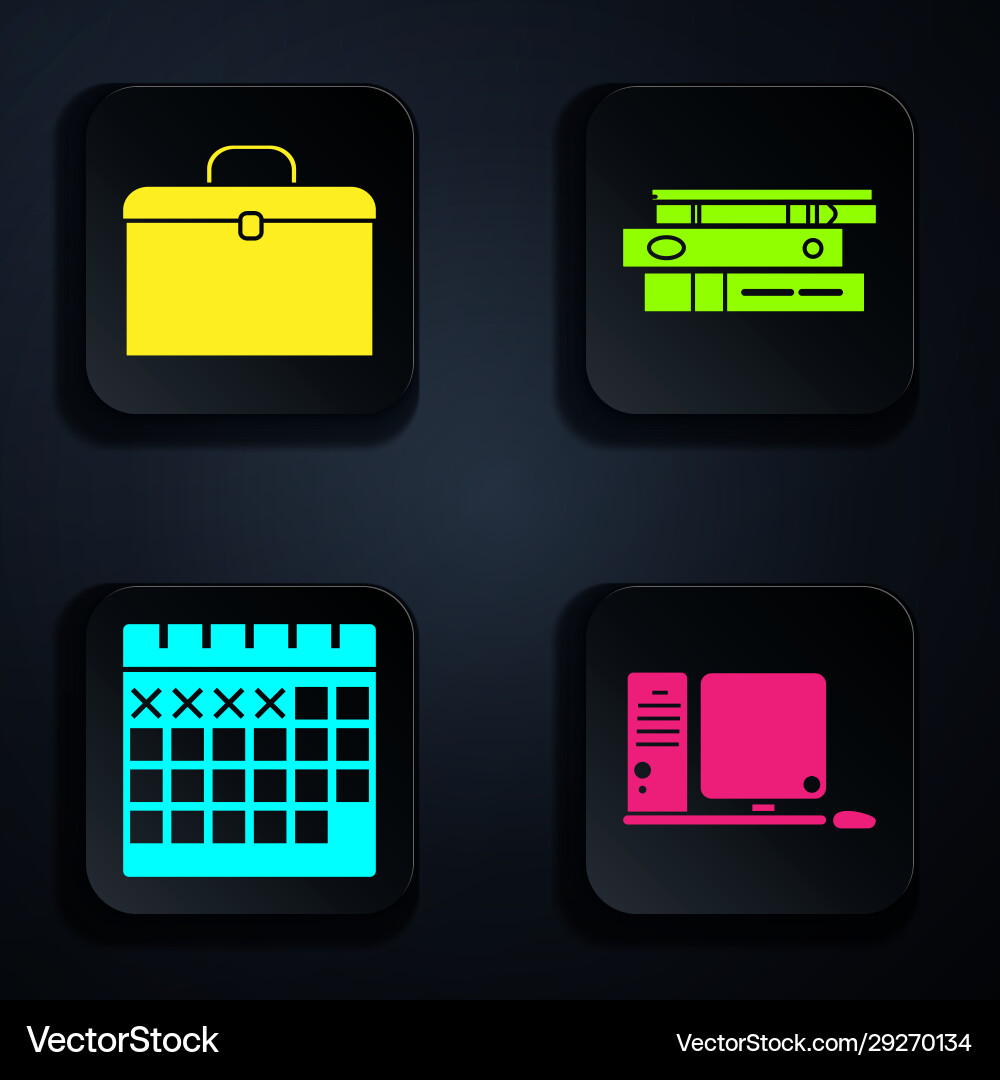Set computer monitor with keyboard and mouse Set computer monitor with keyboard and mouse vector image