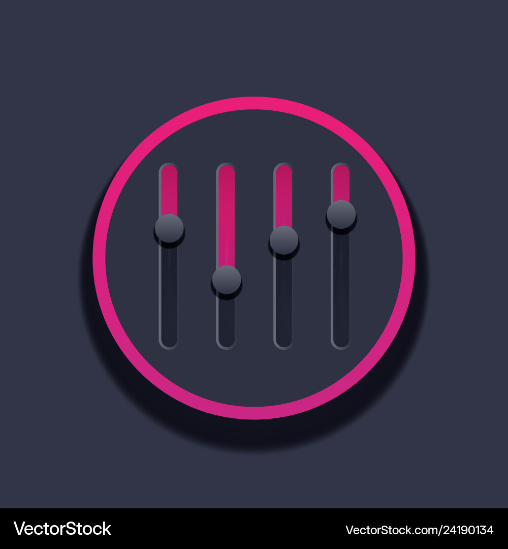 Slider bar ui element vector image