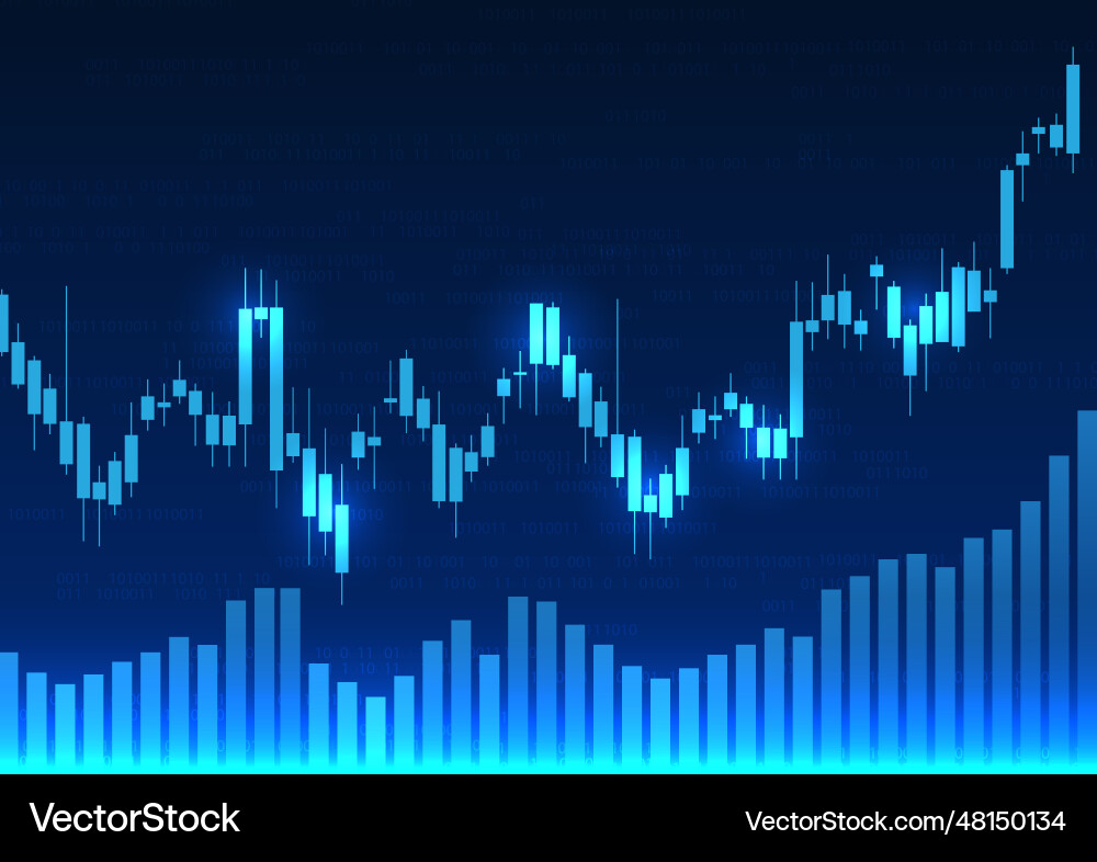Technology background with price charts used Vector Image