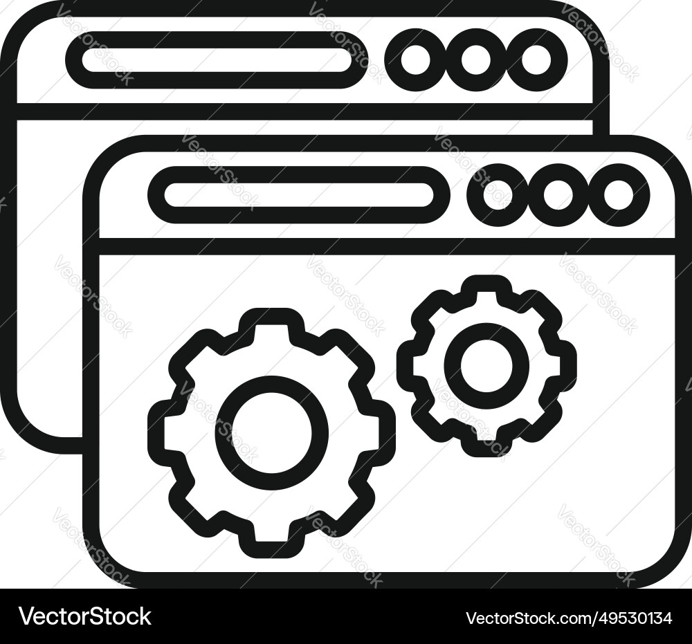 Web Secure api icon Umriss-Schnittstelle Web Secure api icon Umriss-Schnittstelle vektorbild