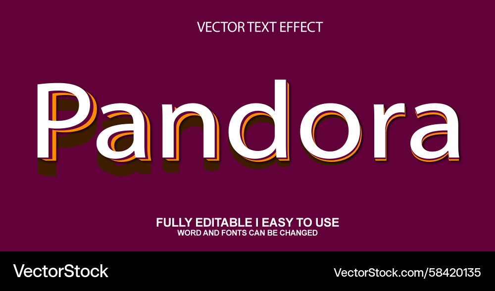 3D Text Effect - Editable Vector Image