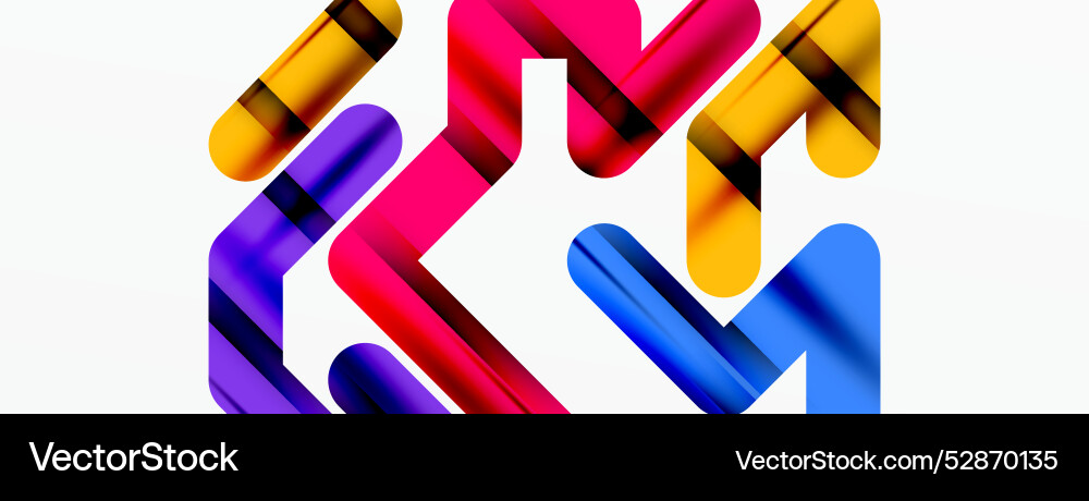 Abstract background - colorful lines composition Vector Image