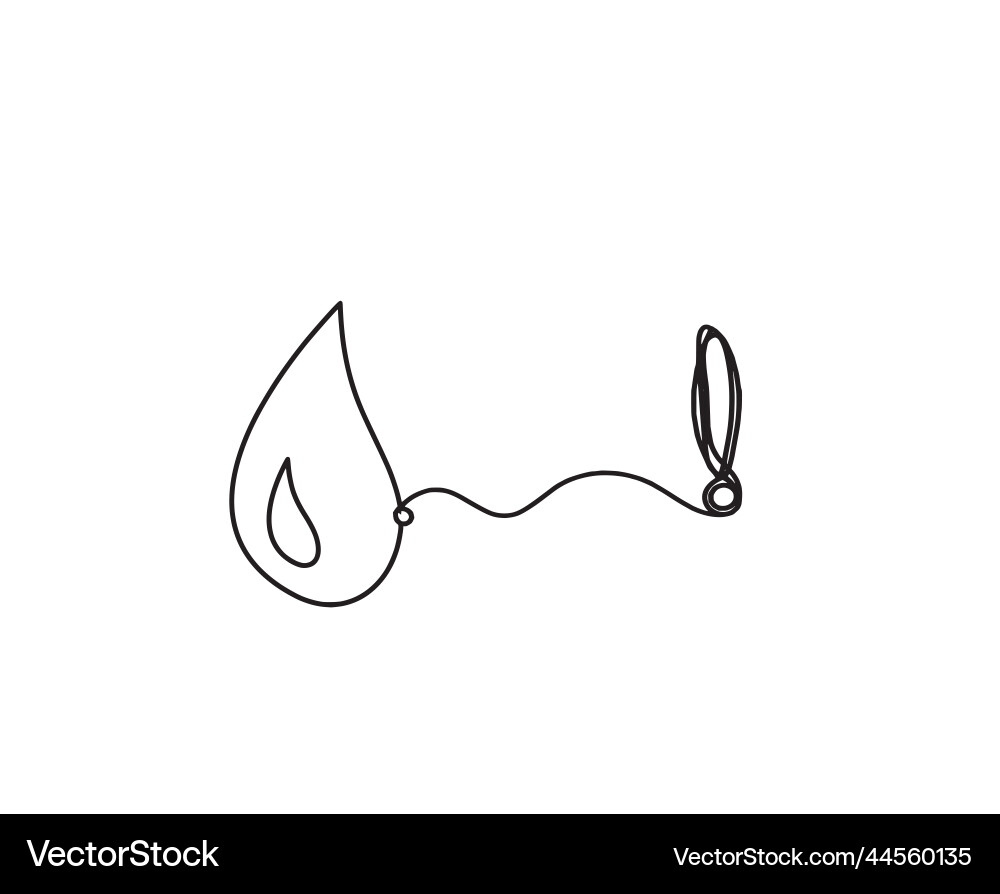 Abstract drop with exclamation mark as line Abstract drop with exclamation mark as line Vector Image