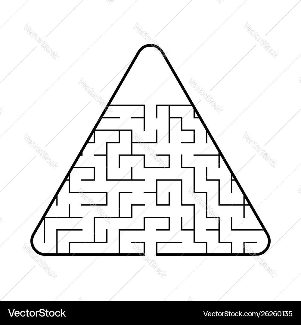 Abstract triangular labyrinth game for kids Abstract triangular labyrinth game for kids vector image