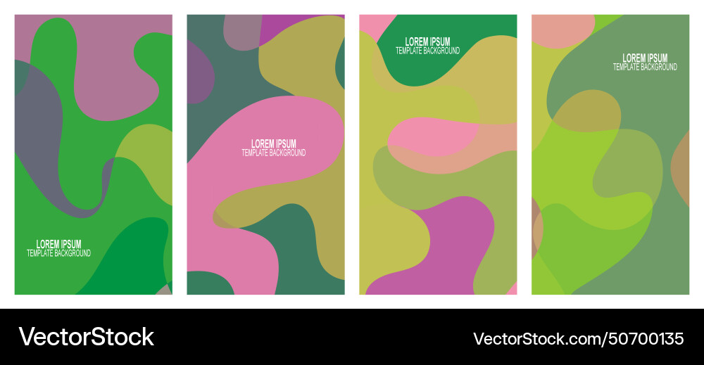 Abstract wavy set background Royalty Free Vector Image