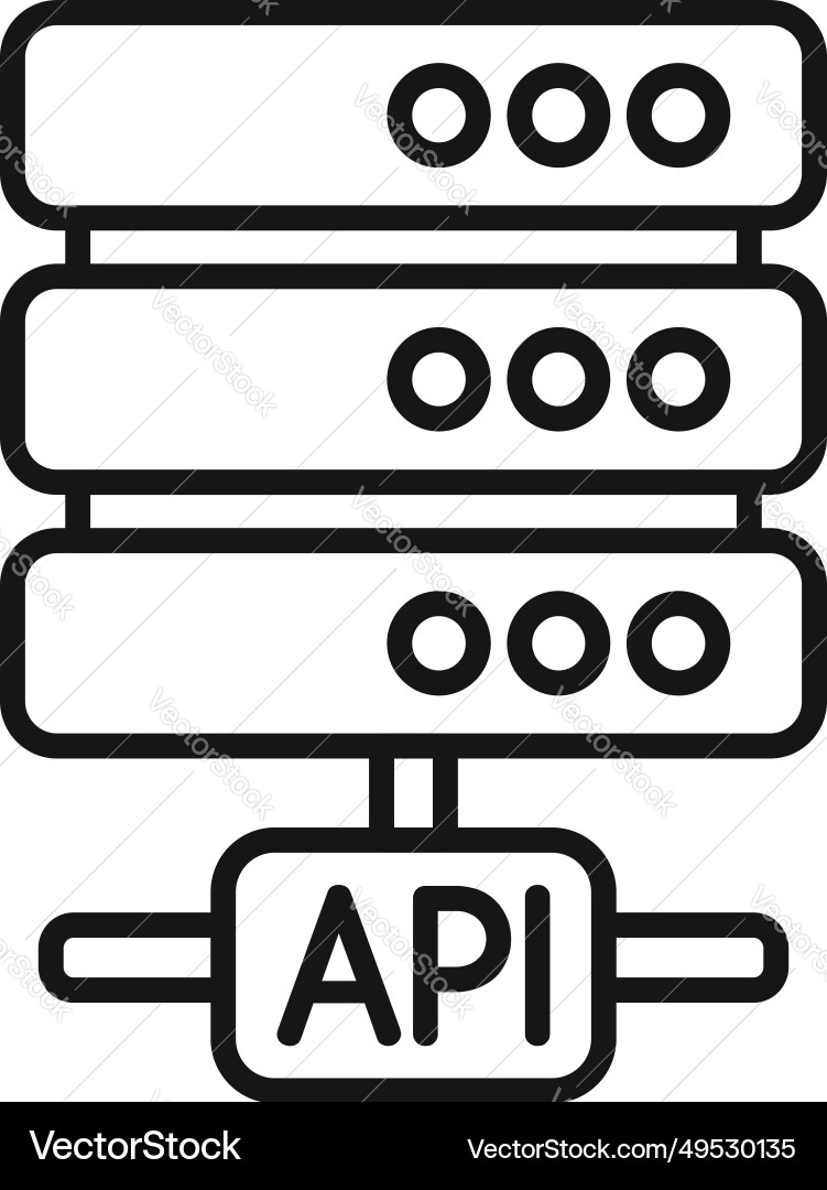 Api-Server-Datensymbol skizzieren Getriebe Hosting Api-Server-Datensymbol skizzieren Getriebe Hosting vektorbild