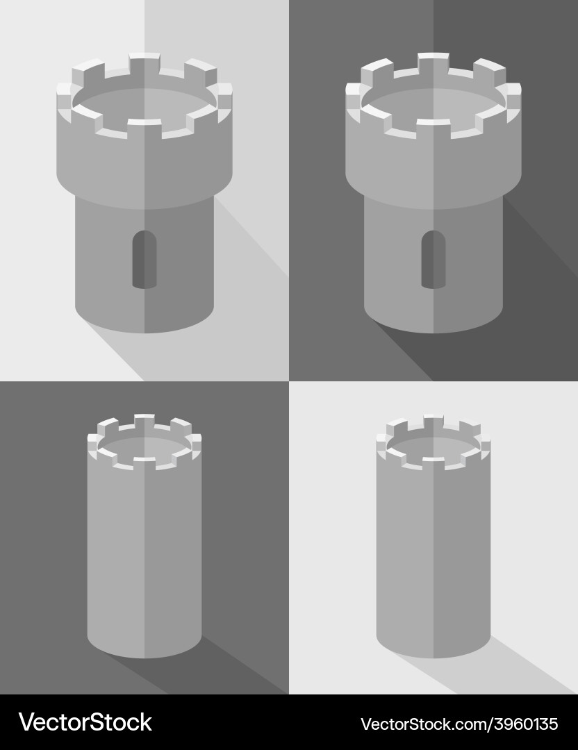 Castle set Royalty Free Vector Image - VectorStock