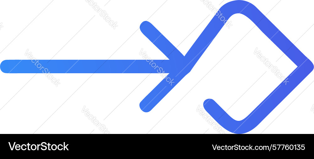 Curved loop blue arrow for repetitive motion vector image