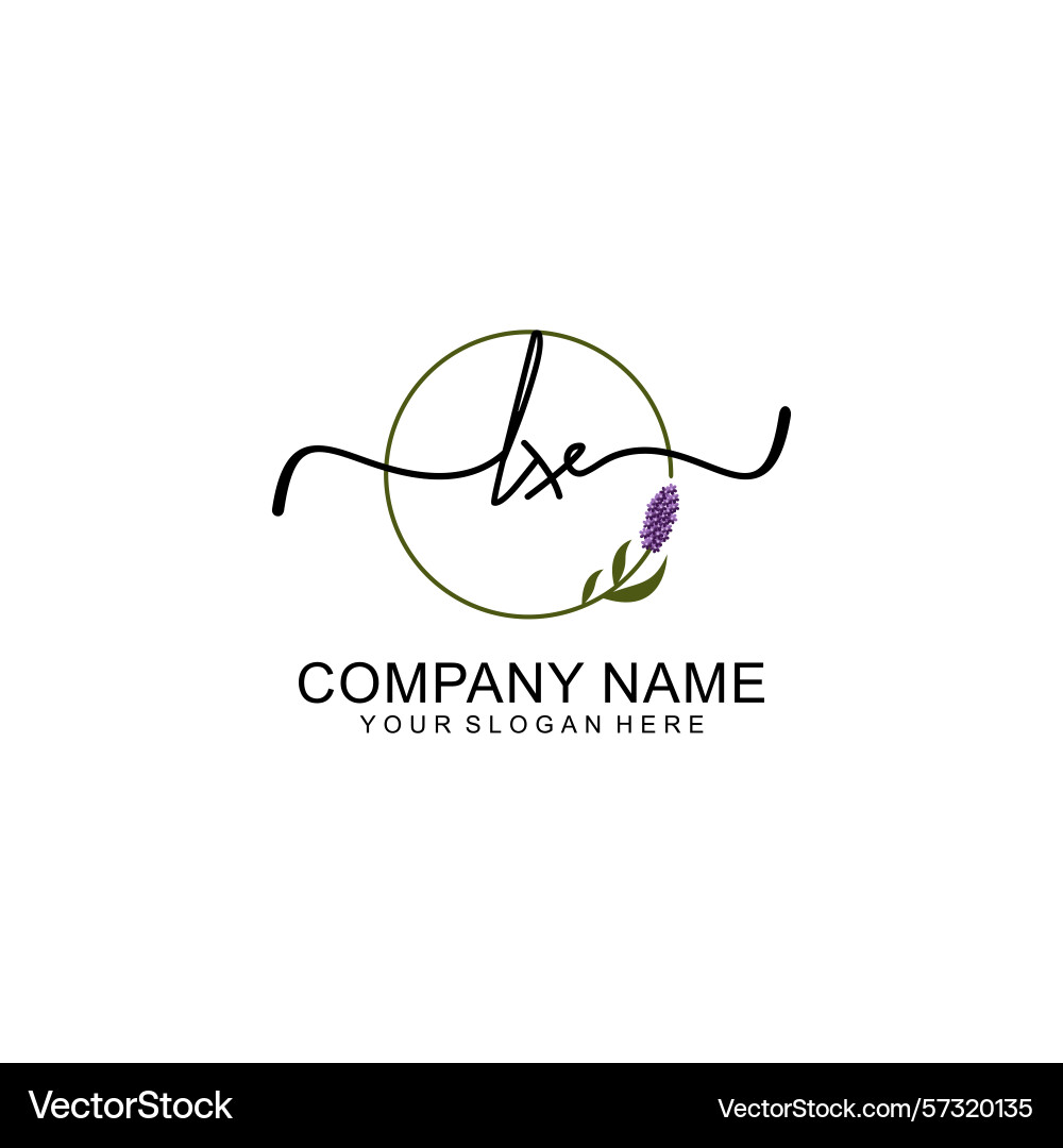 Handwritten lx initial logo with circle Handwritten lx initial logo with circle vector image