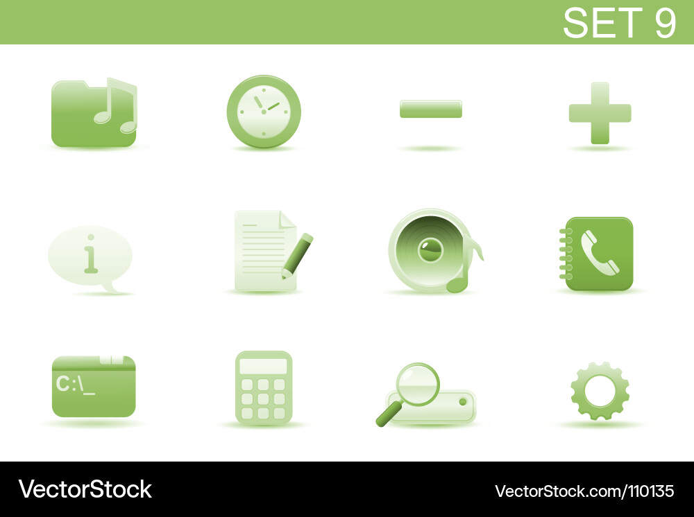 Icon Set - Web & Utility vector image