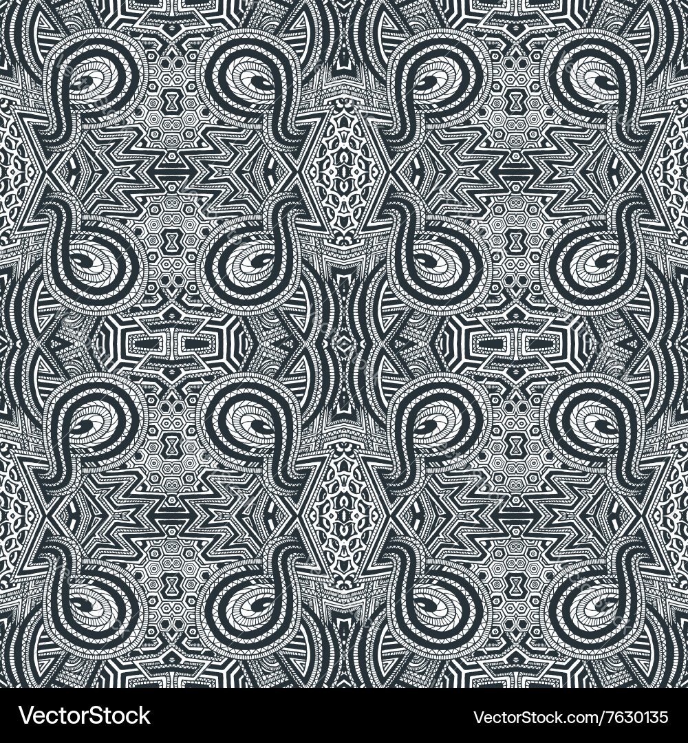 Intricate Zentangle Swirl Pattern vector image