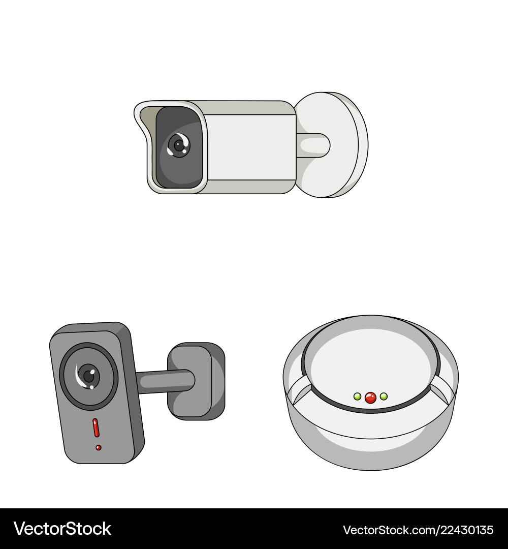 Isolated object of cctv and camera icon set Isolated object of cctv and camera icon set vector image