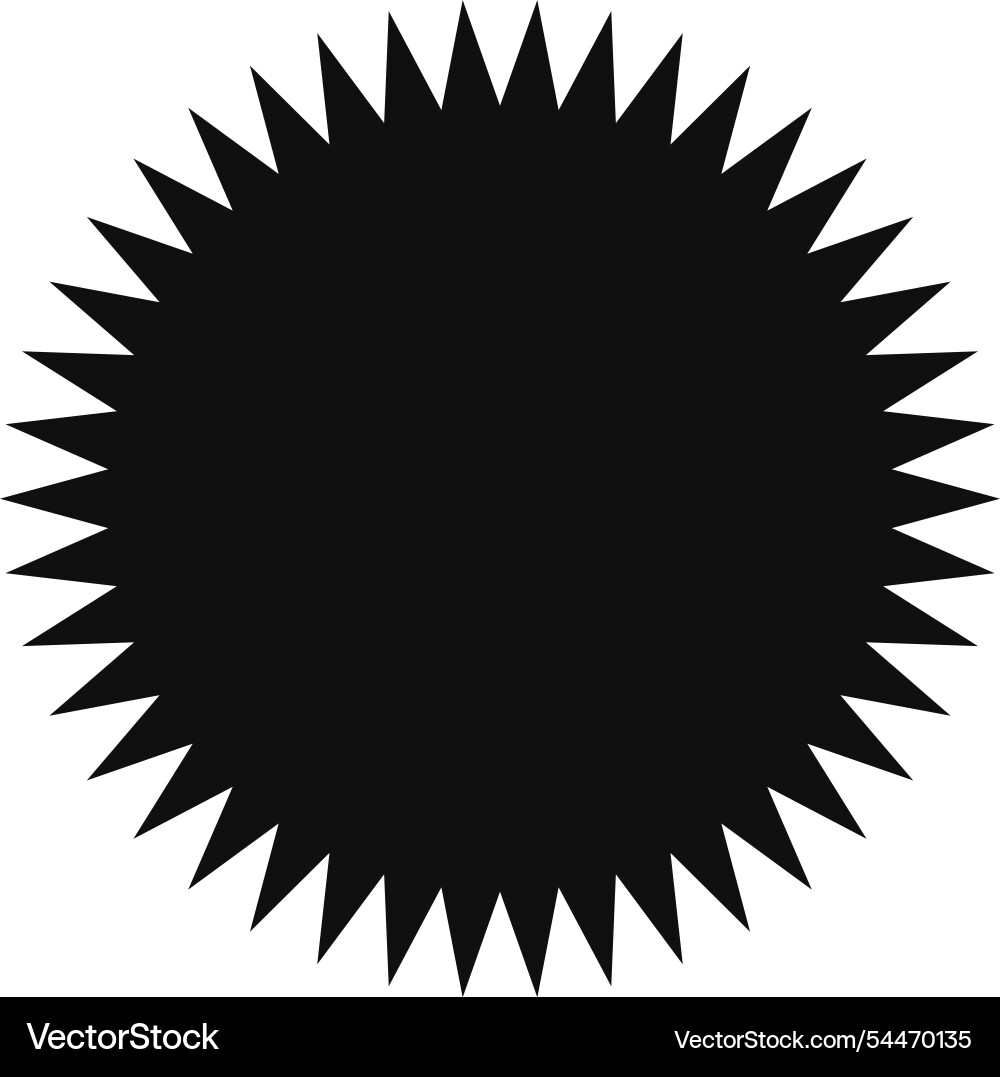 Many sharp triangles are pointing outward from Many sharp triangles are pointing outward from Vector Image