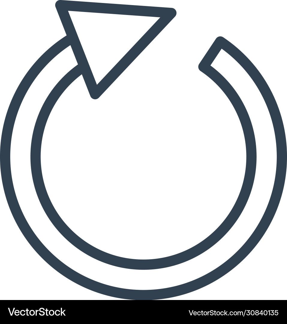 Repeat arrow line style icon design Vector Image