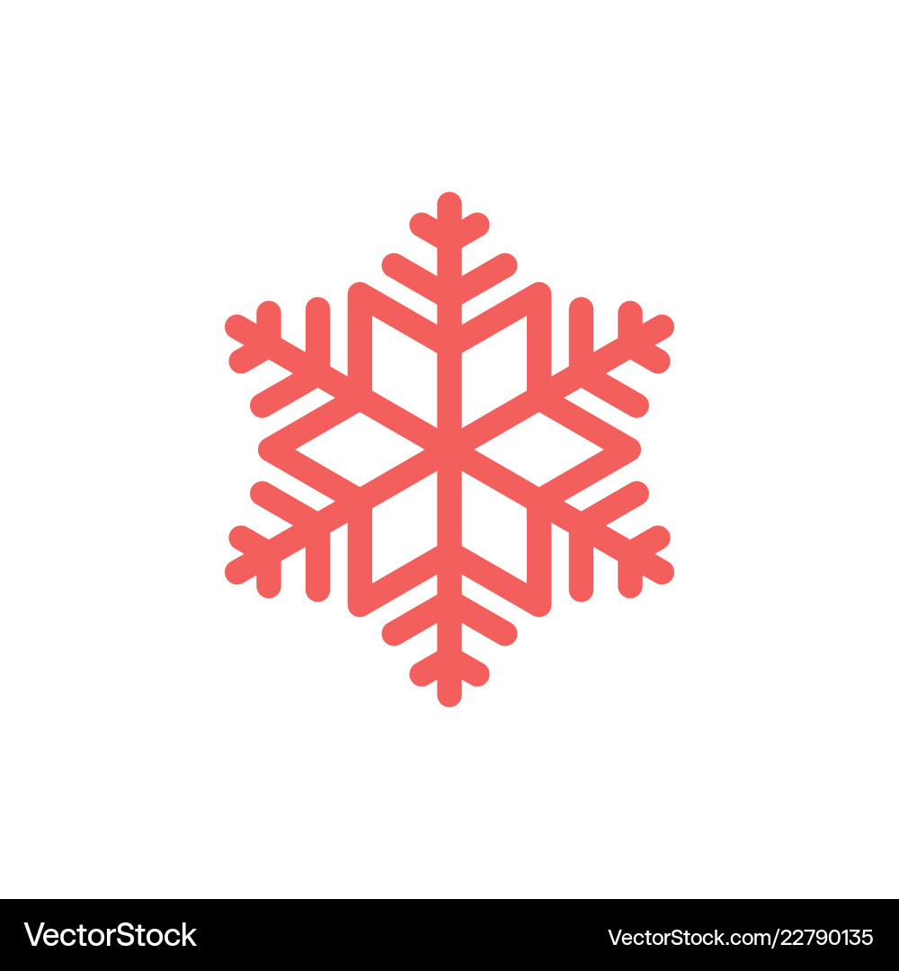 Simple snowflake icon graphic isolated element Simple snowflake icon graphic isolated element vector image