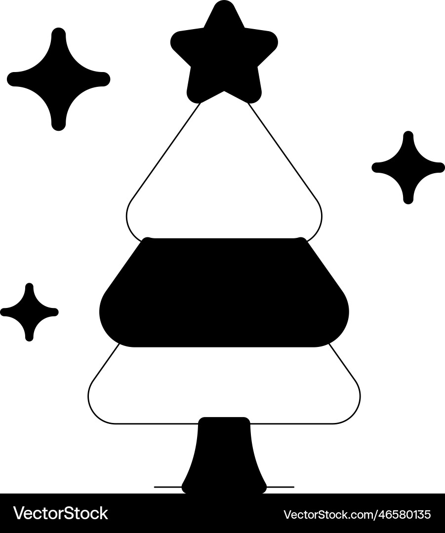 Tree solid icon style eps 10 vector image